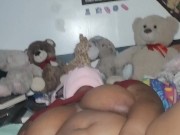 In bed playing with my pussy and cumming on my glass wand